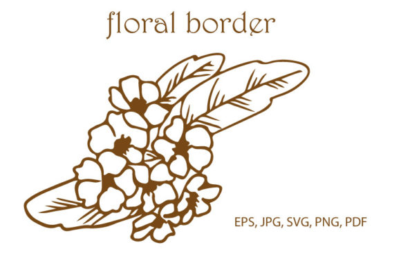Floral Border, Corner SVG. Vector.