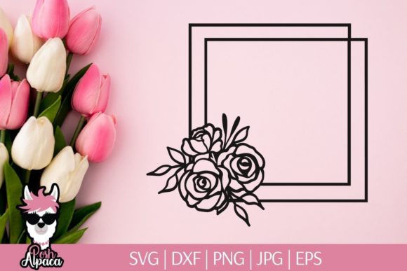 Floral Double Frame Monogram