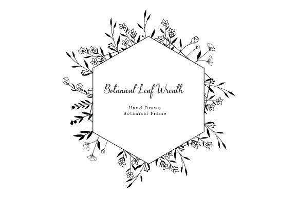 Floral Hand Drawn Frame SVG