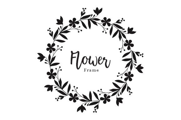 Floral Monogram Wreath SVG