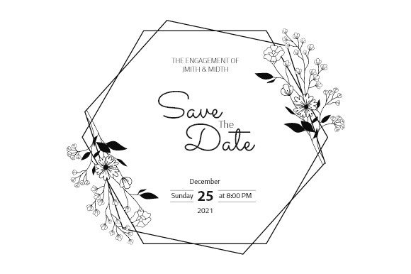 Floral Wedding Frame