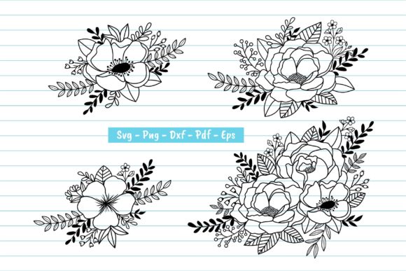 Flower Bundle SVG, Flower Bouquet SVG