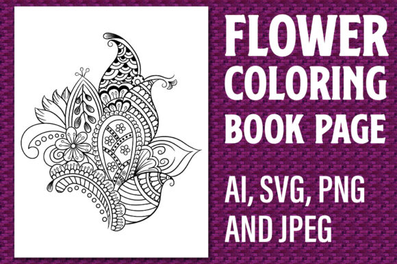 Flower Coloring Page, Coloring Page 36