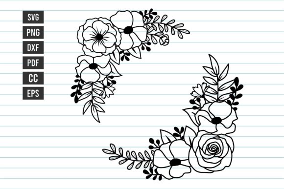 Flower SVG Design Flower Border SVG