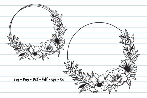 Flower SVG Flower Frame SVG Wearth SVG