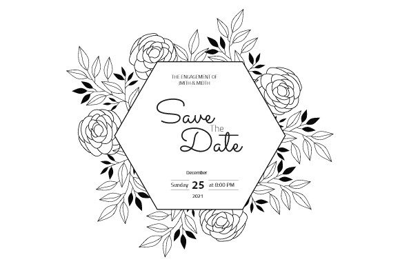 Hand Drawn Floral Frame SVG