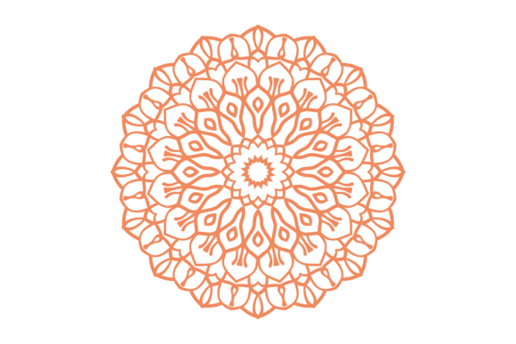 Mandala Floral Full Color SVG