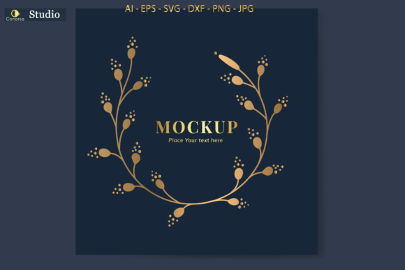 Monogram Wedding Floral Decoration, SVG