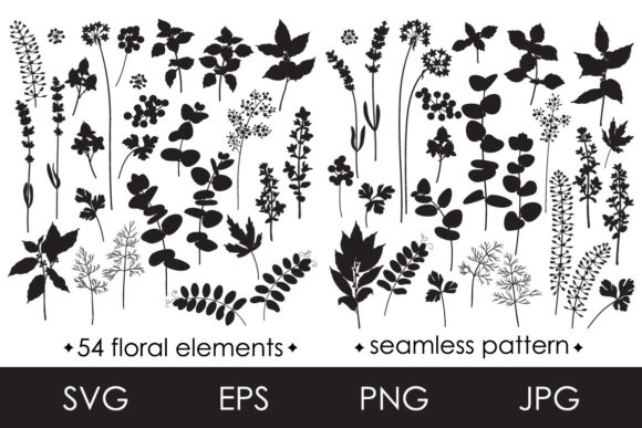 Plants Silhouettes Set