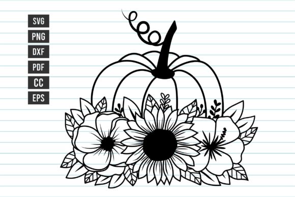 Pumpkin Flower SVG Thanksgiving SVG