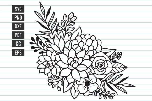 Succulent SVG Flower Bouquet