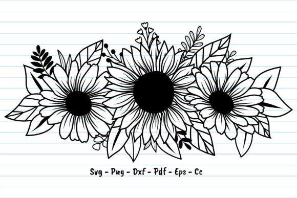Sunflower SVG Flower Bouquet SVG