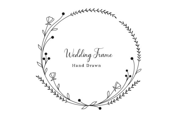 Wedding Floral Frame SVG Vector