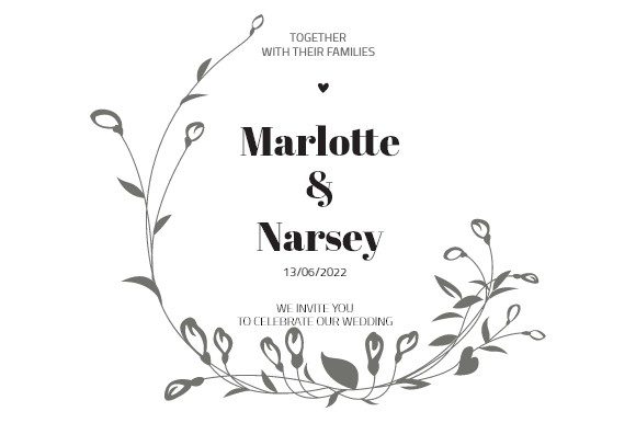 Wedding Floral Invitation Template