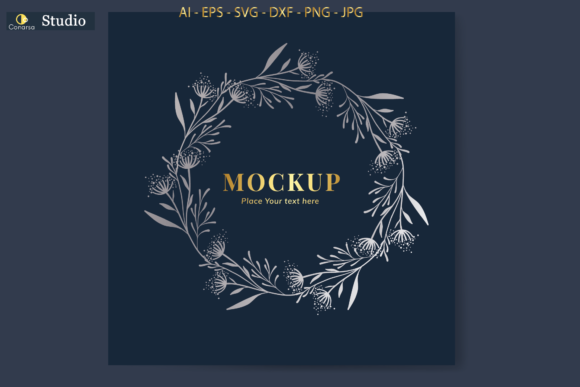 Wedding Monogram Floral Decoration, SVG